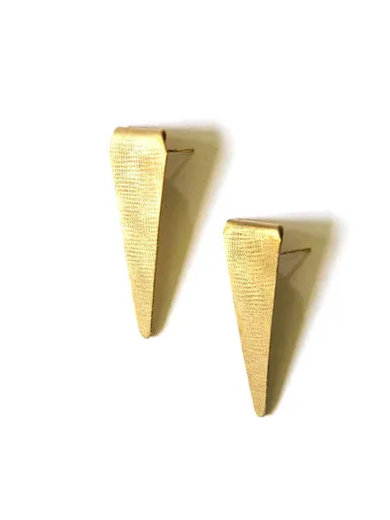 Oversized Spike Studs - Brass