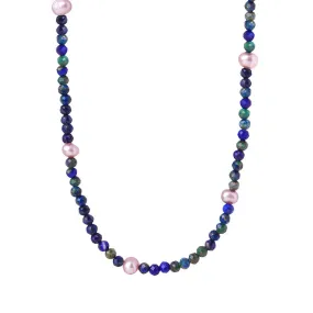Pearl and Lapis Lazuli Necklace