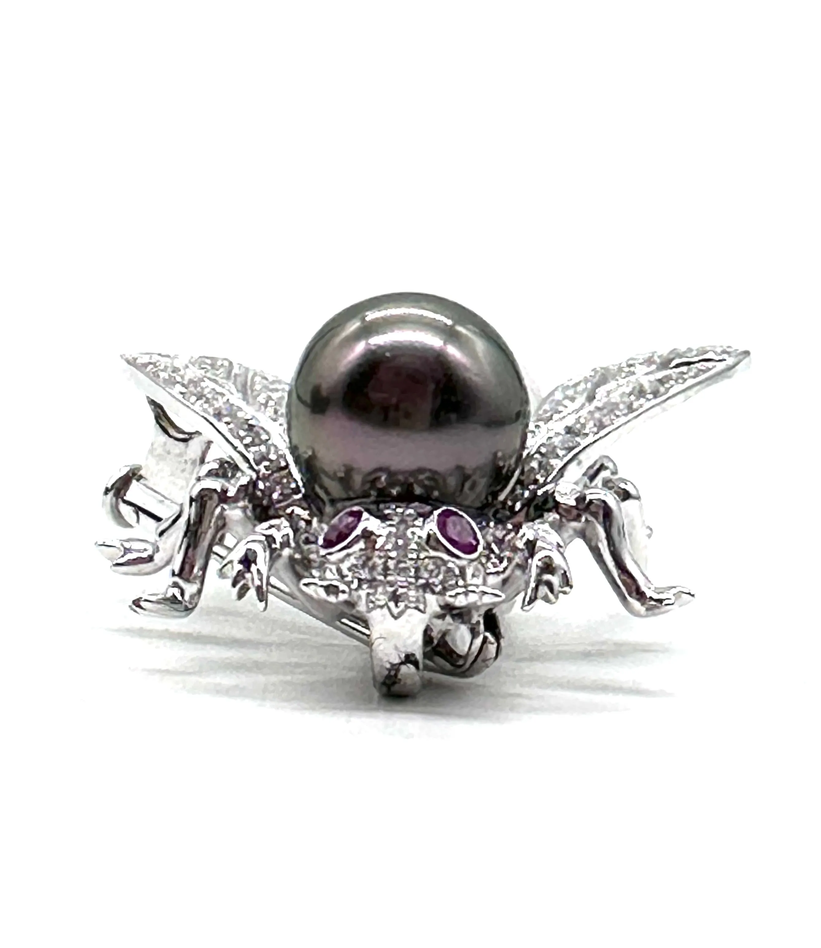 Pearl, Pink Sapphire & Diamond Bee Pin & Pendant