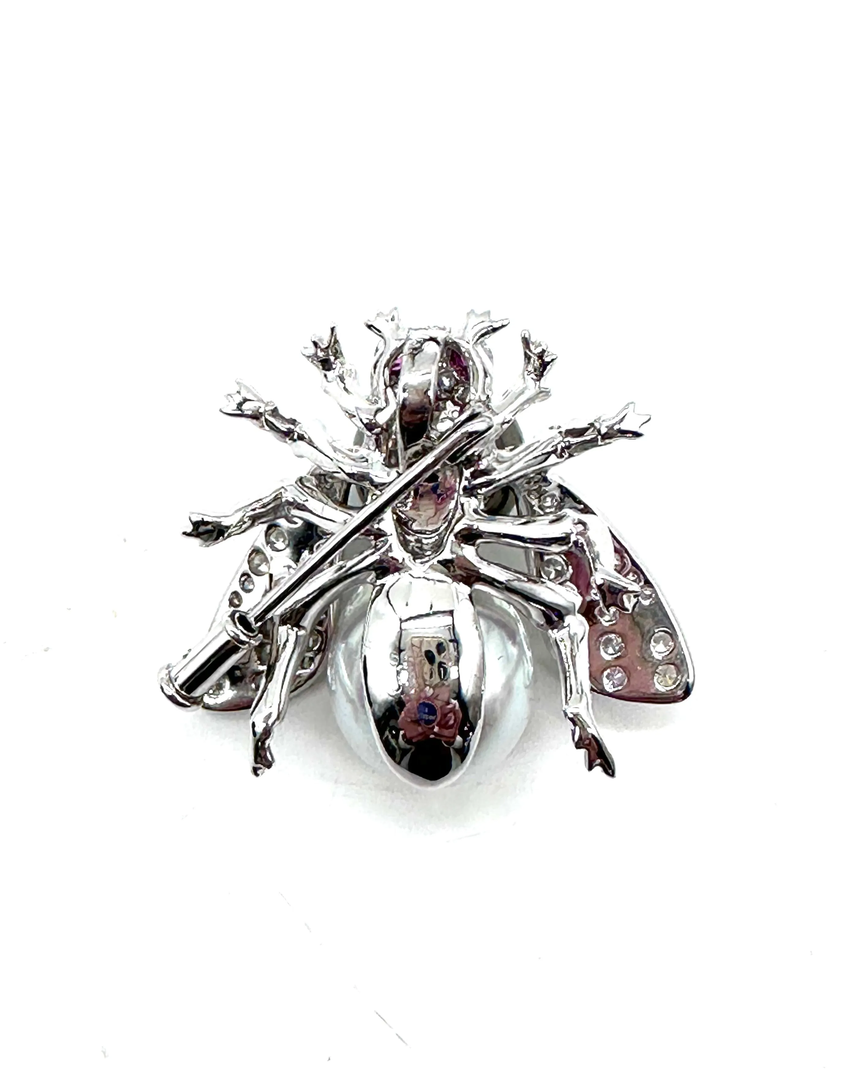 Pearl, Pink Sapphire & Diamond Bee Pin & Pendant