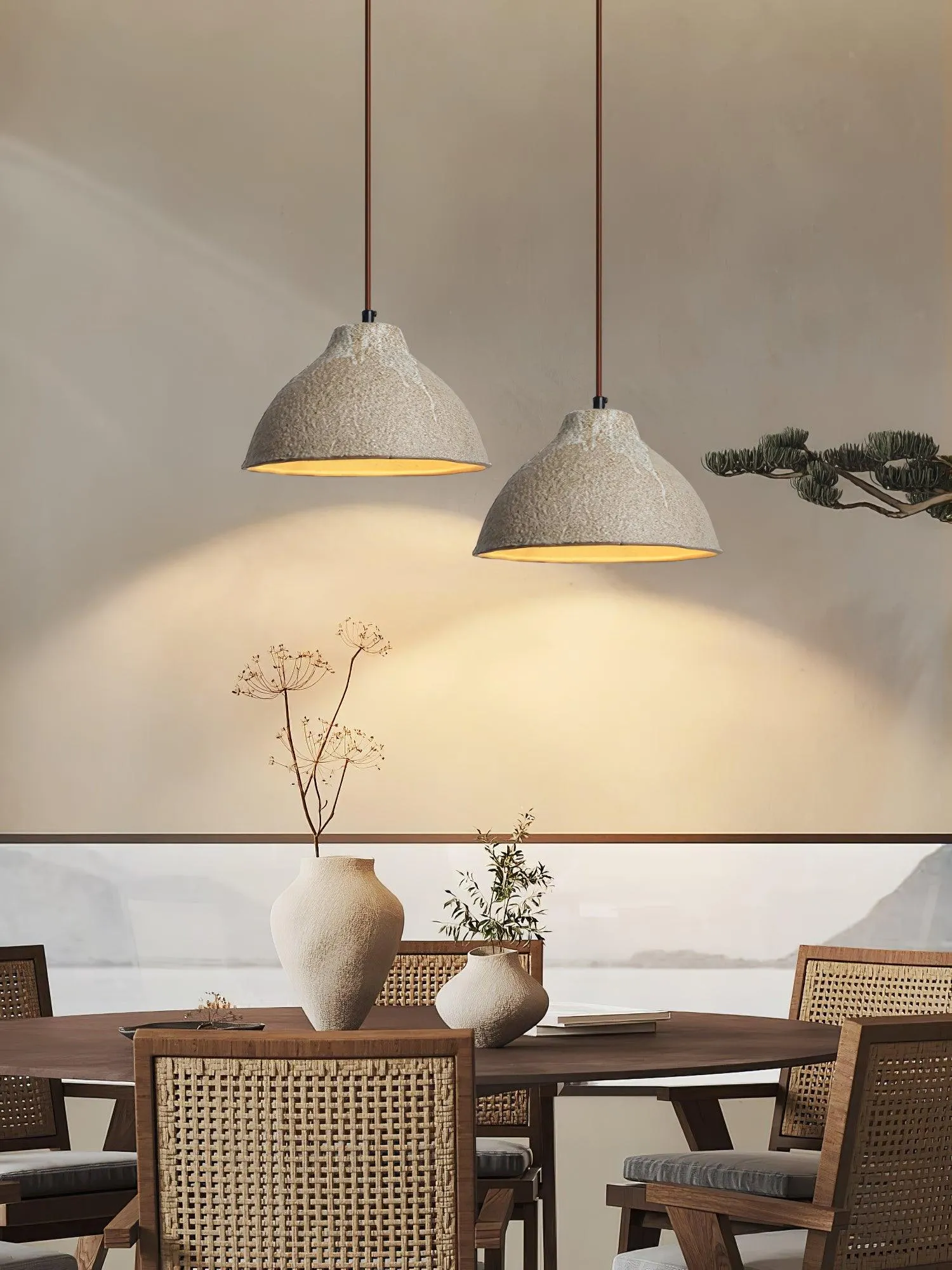 Raku Retro Ceramic Pendant Lamp
