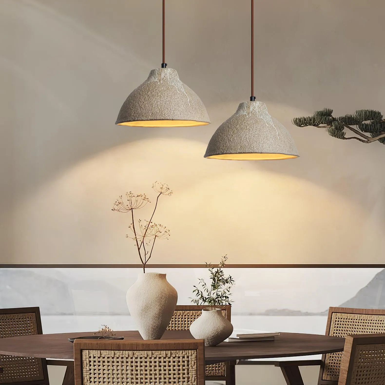 Raku Retro Ceramic Pendant Lamp
