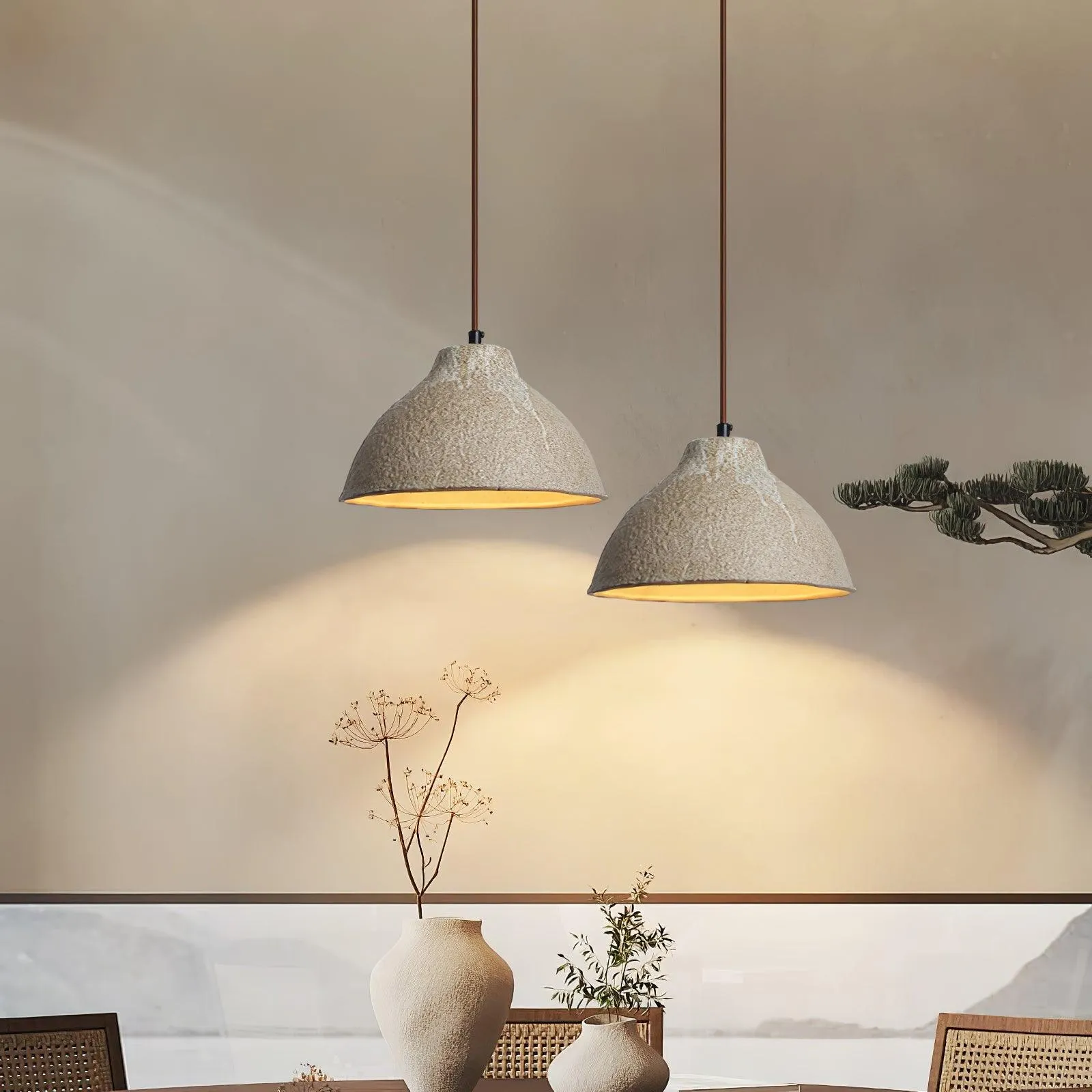 Raku Retro Ceramic Pendant Lamp