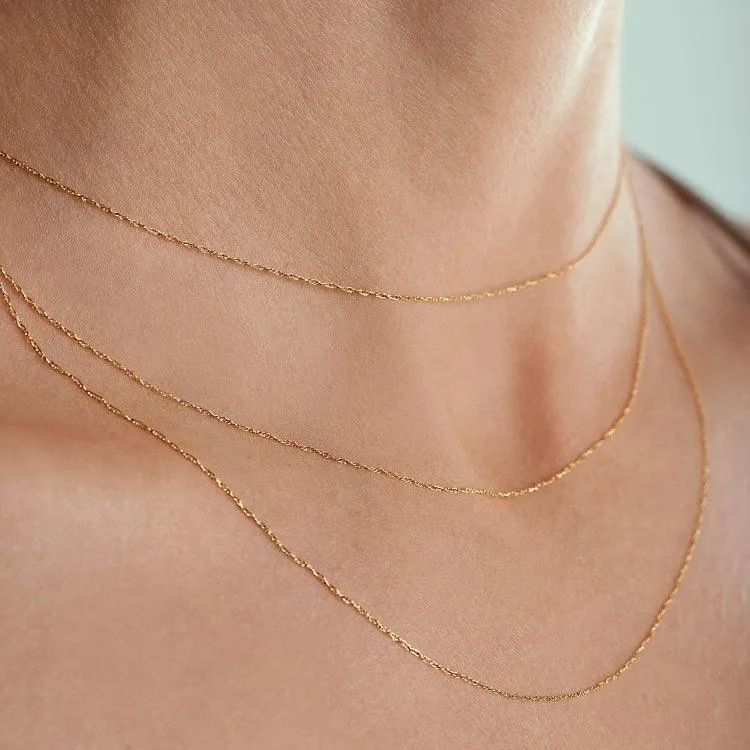 Real Gold Key Heart Necklace 1375 CWP 1849
