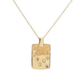 Reflection Sketch Tag Necklace