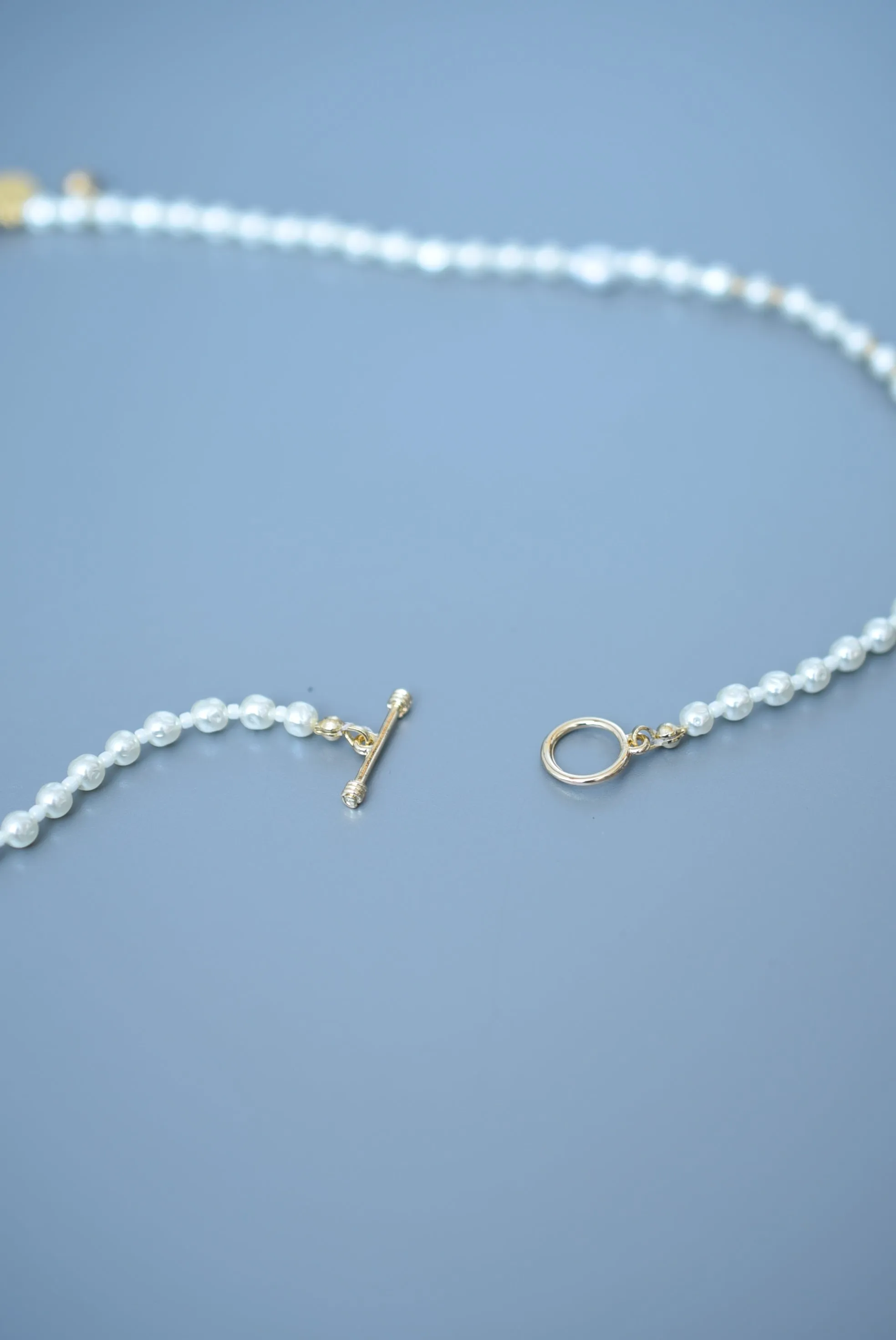 rocaille glass pearl necklace