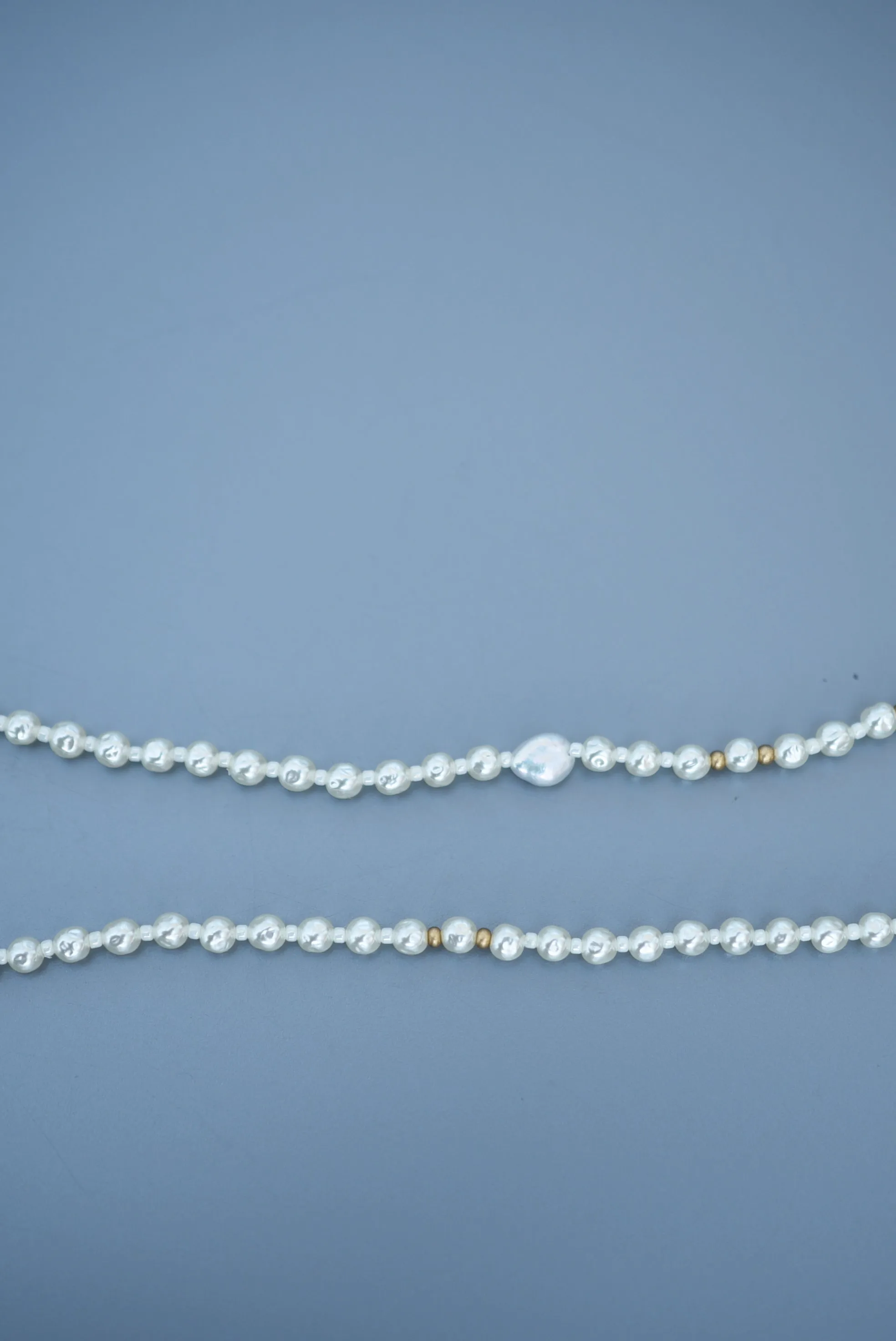rocaille glass pearl necklace