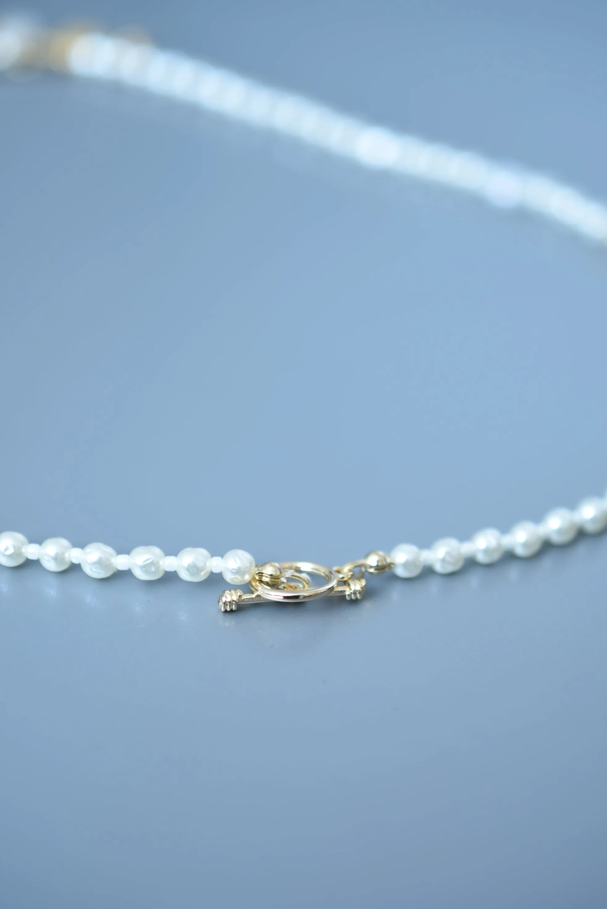 rocaille glass pearl necklace