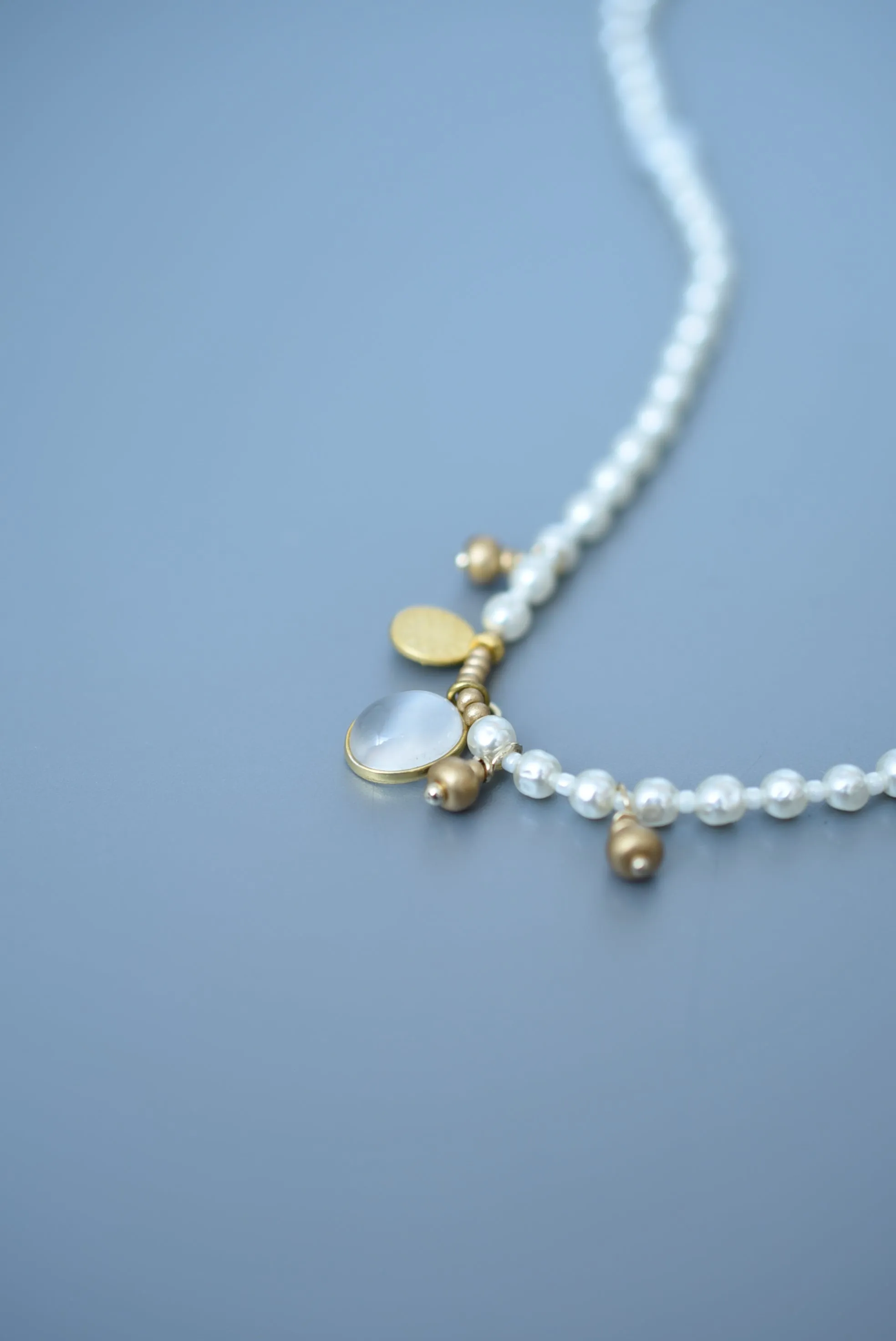 rocaille glass pearl necklace