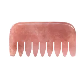 Rose Quartz Crystal Comb