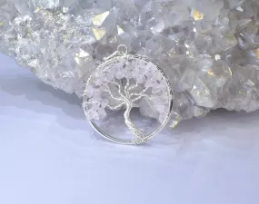 Rose Quartz Tree of Life Pendant