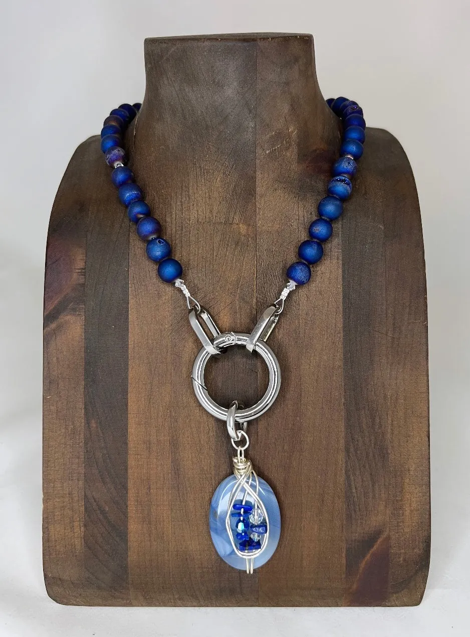 Sacred Stone - Blue Druzy
