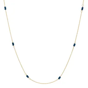 Sapphire or Ruby Station Necklace
