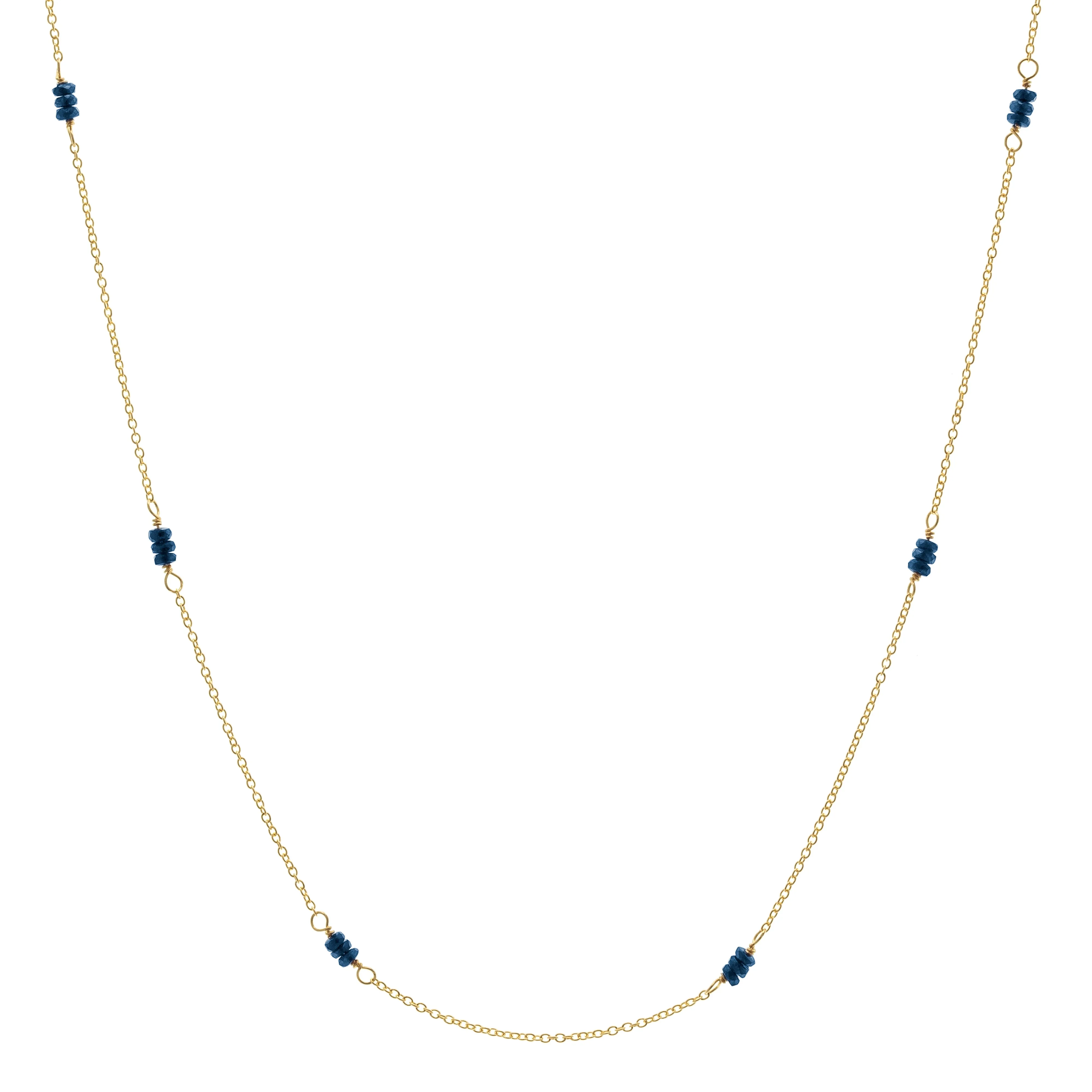 Sapphire or Ruby Station Necklace