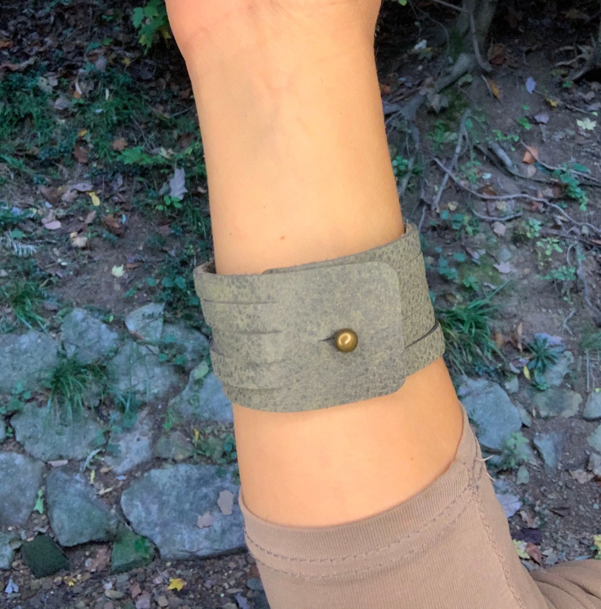 Shredded Leather Cuff