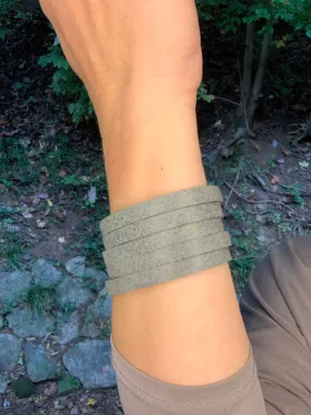 Shredded Leather Cuff