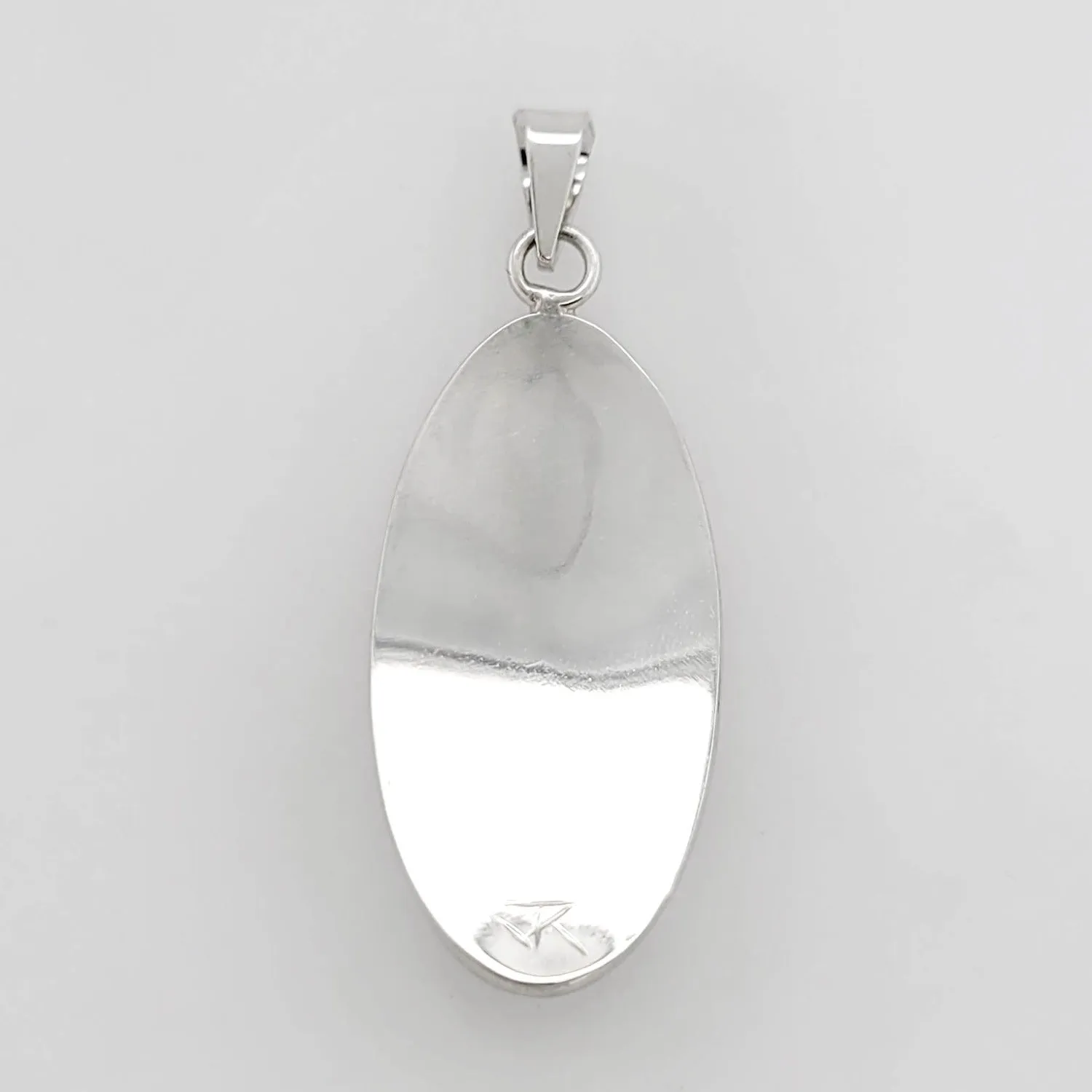 Silver Oval Wolf Spirit Pendant