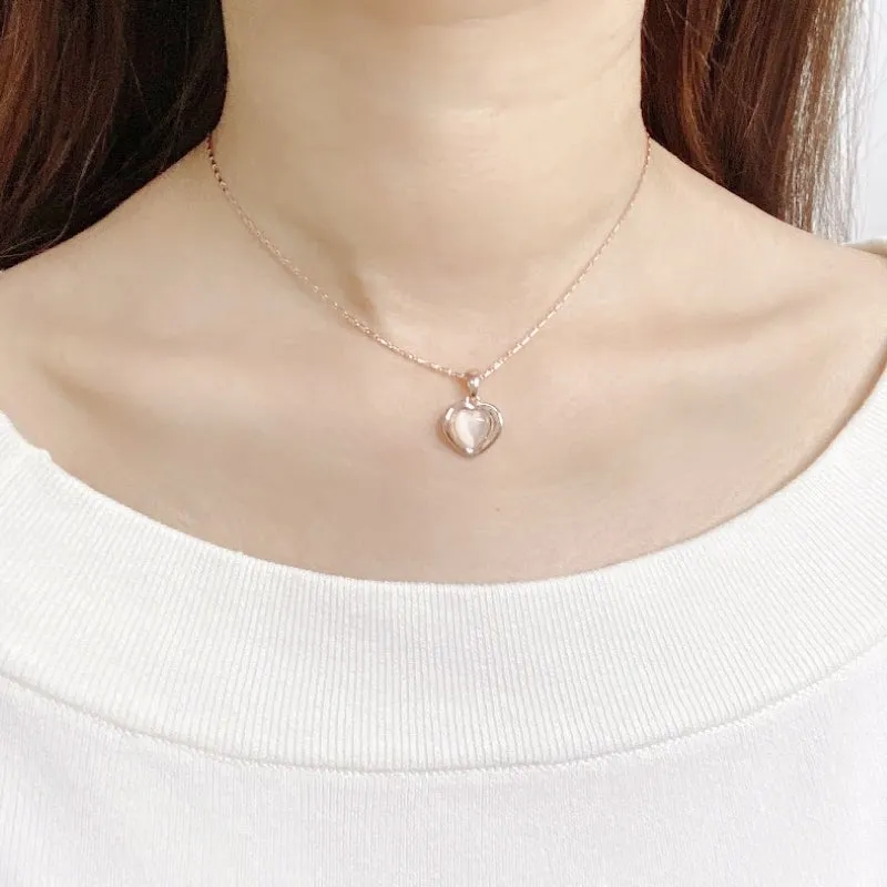 Simulated Moonstone Pendant Necklace