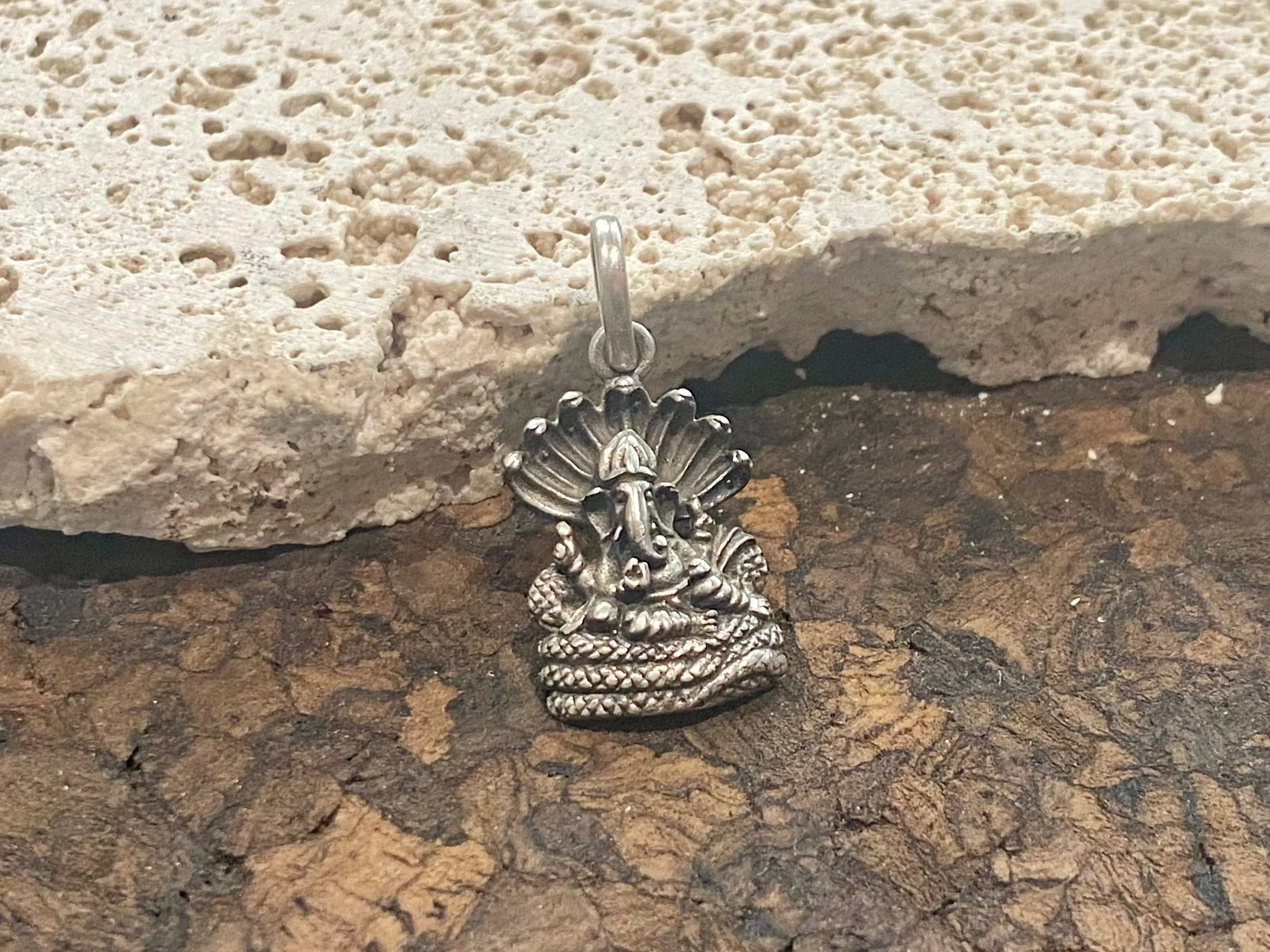 Small Silver Ganesh Pendant