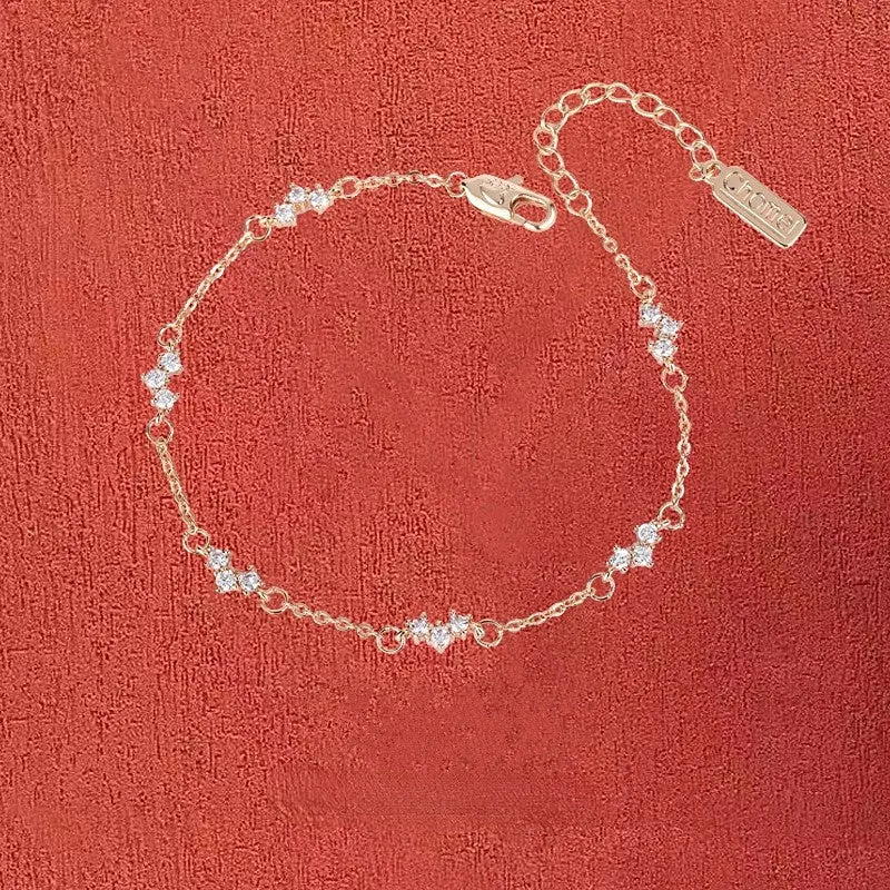 Small Zircon Silver Bracelet for Women