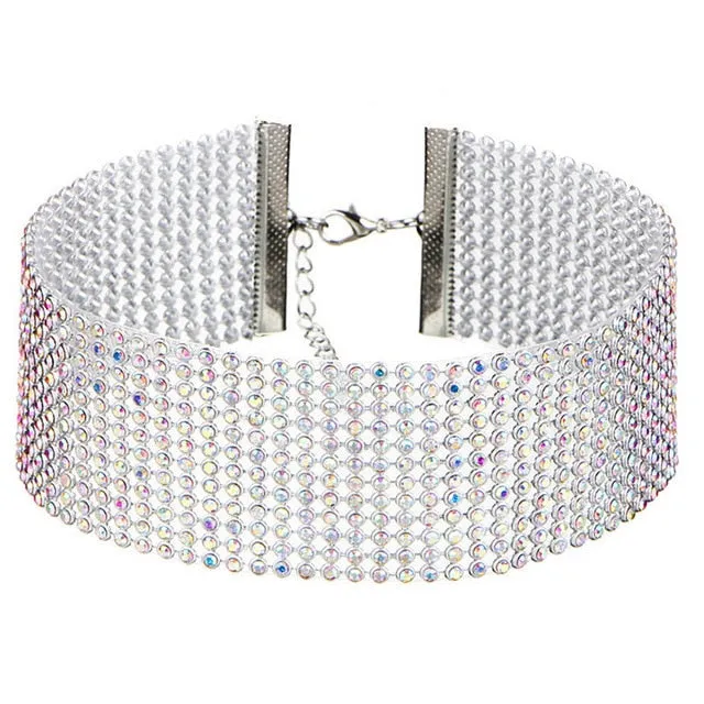 Soirée Crystal Rhinestone Choker Necklace