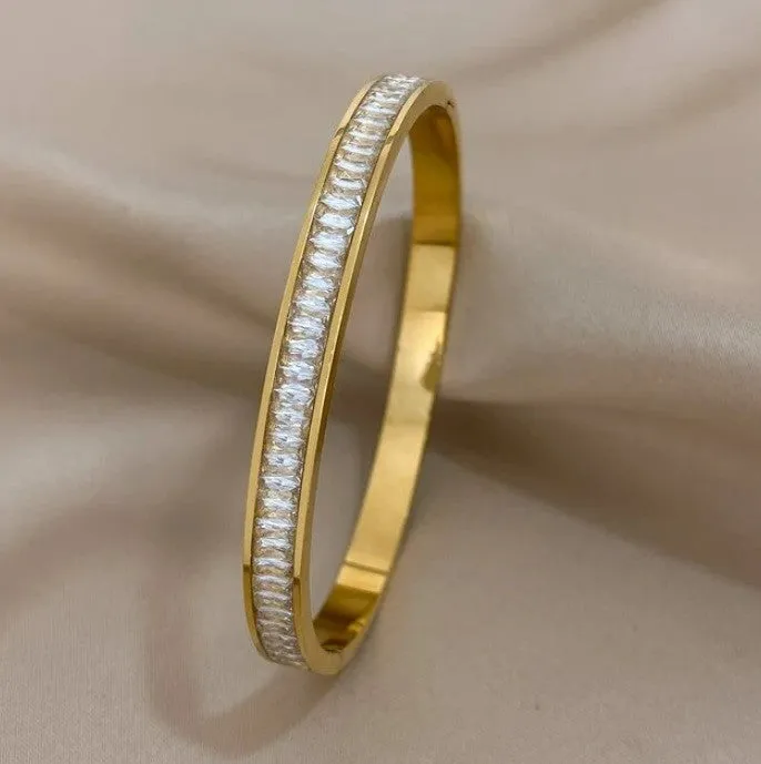 Stainless Steel Rhinestone Bracelet