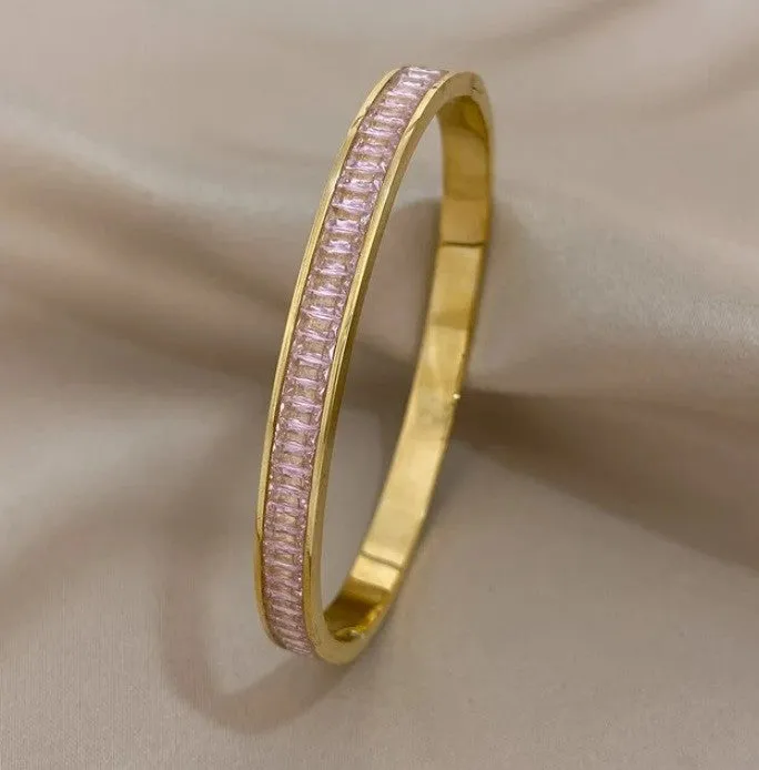 Stainless Steel Rhinestone Bracelet