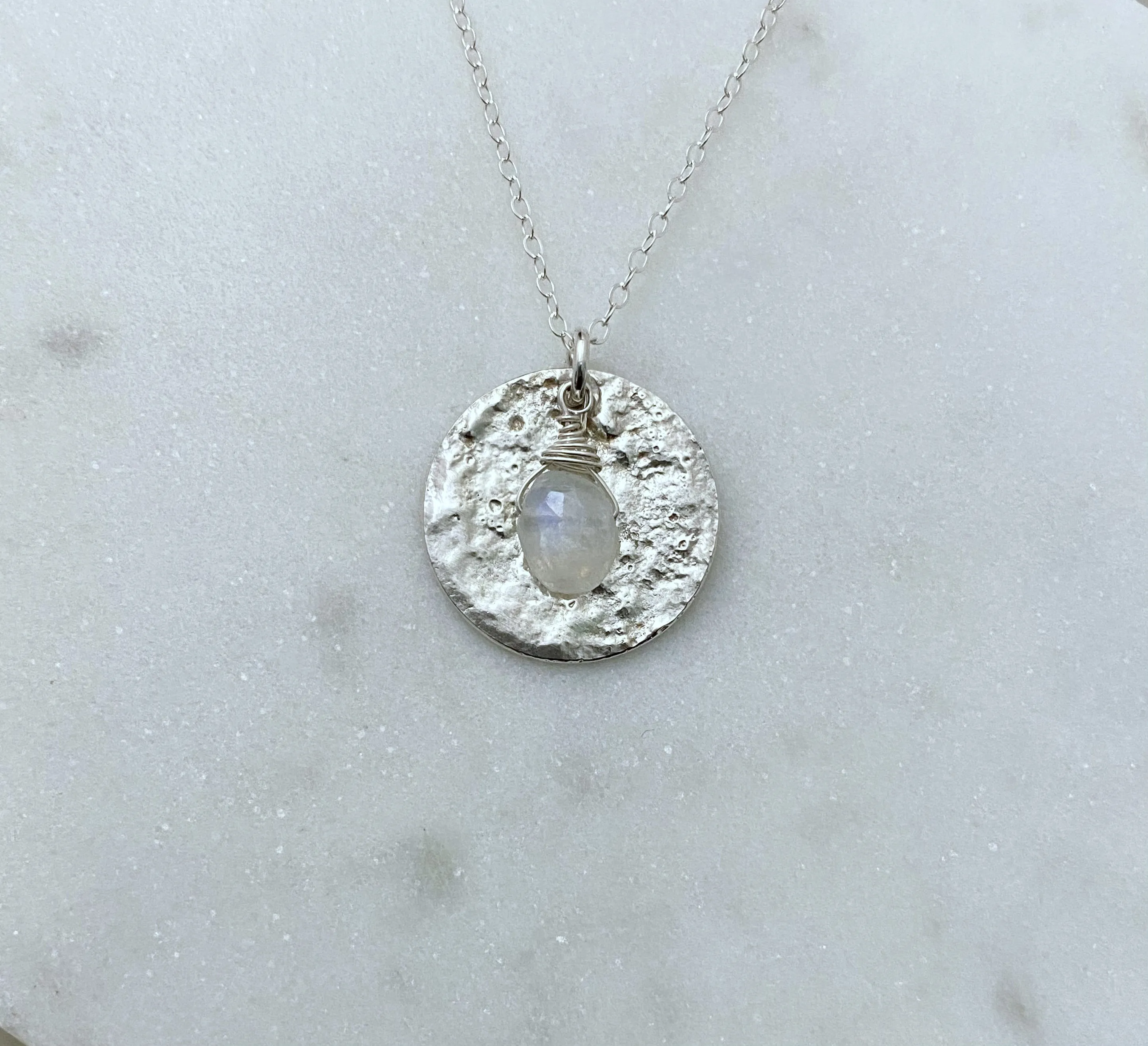 Sterling and moonstone necklace