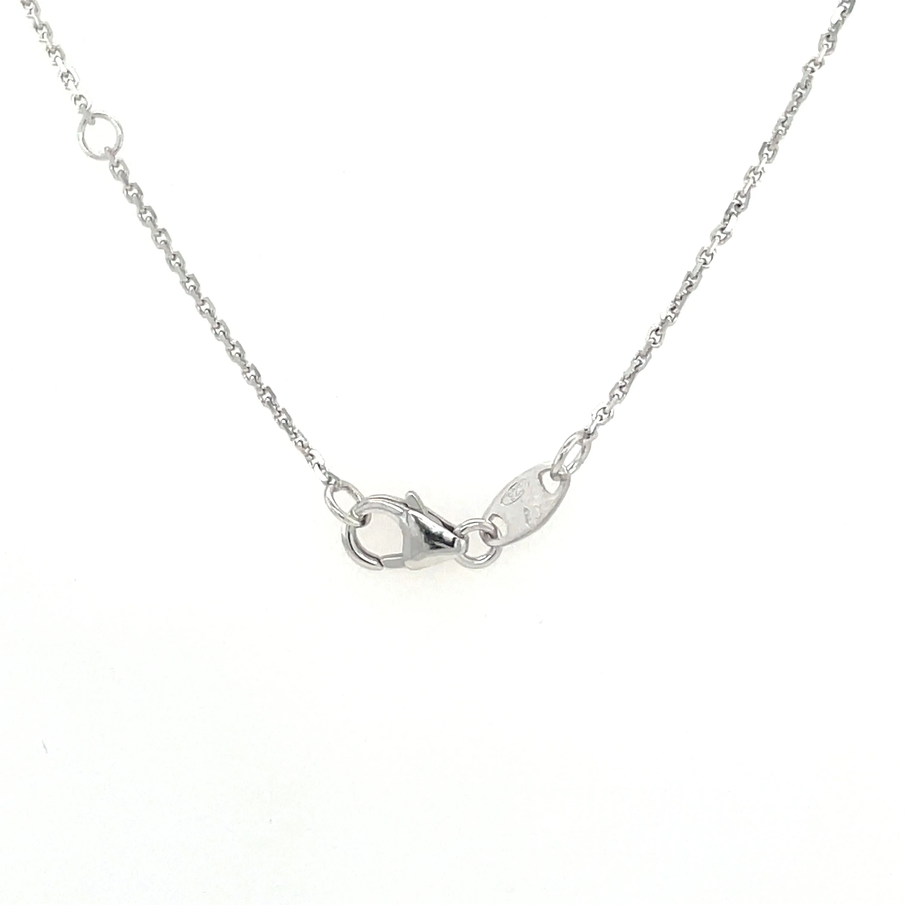 Sterling Silver Emerald Cut Ruby Cz Necklace