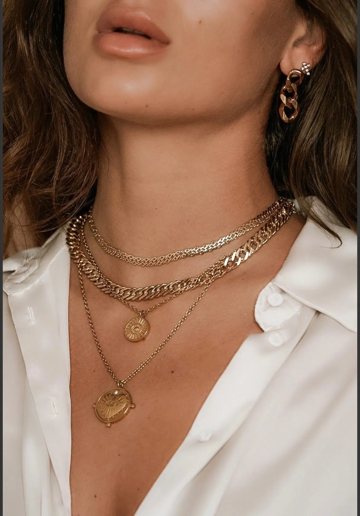The 'Gigi' Double Coin Necklace by SAHIRA