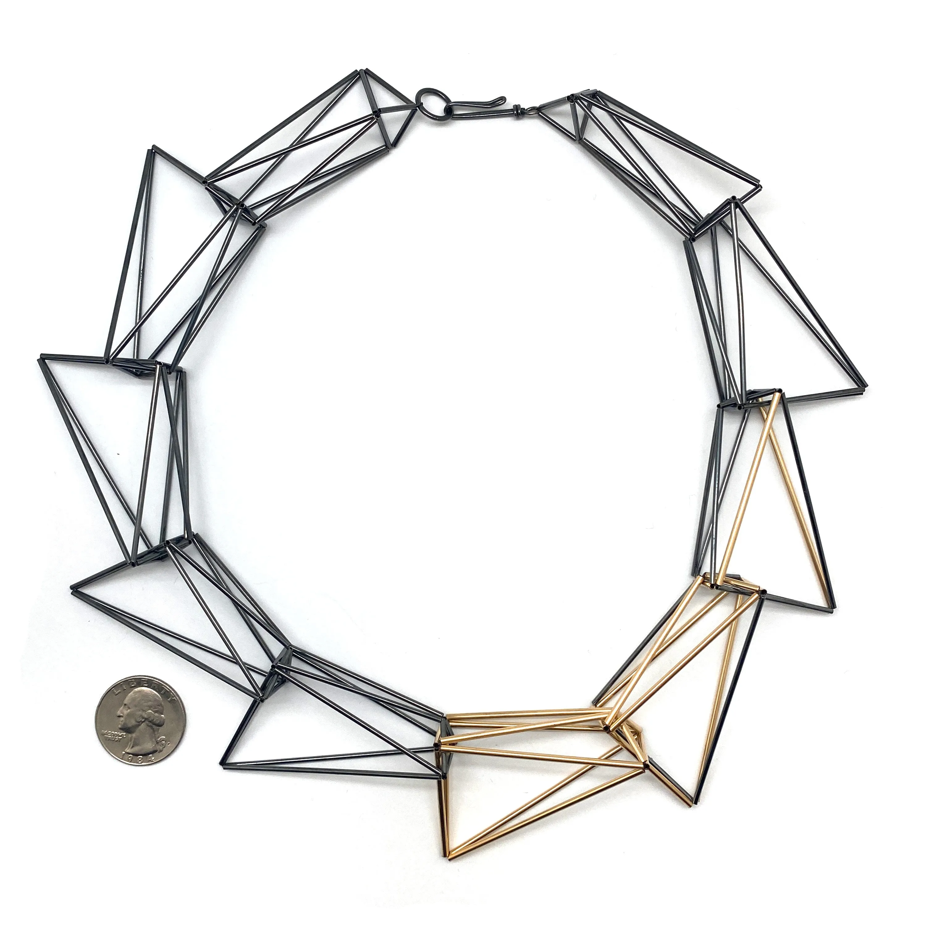 Triangular Geometric Necklace
