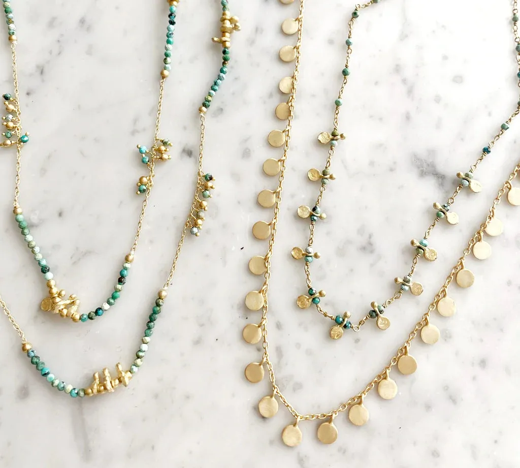 TURQUOISE LINK CHAIN NECKLACE
