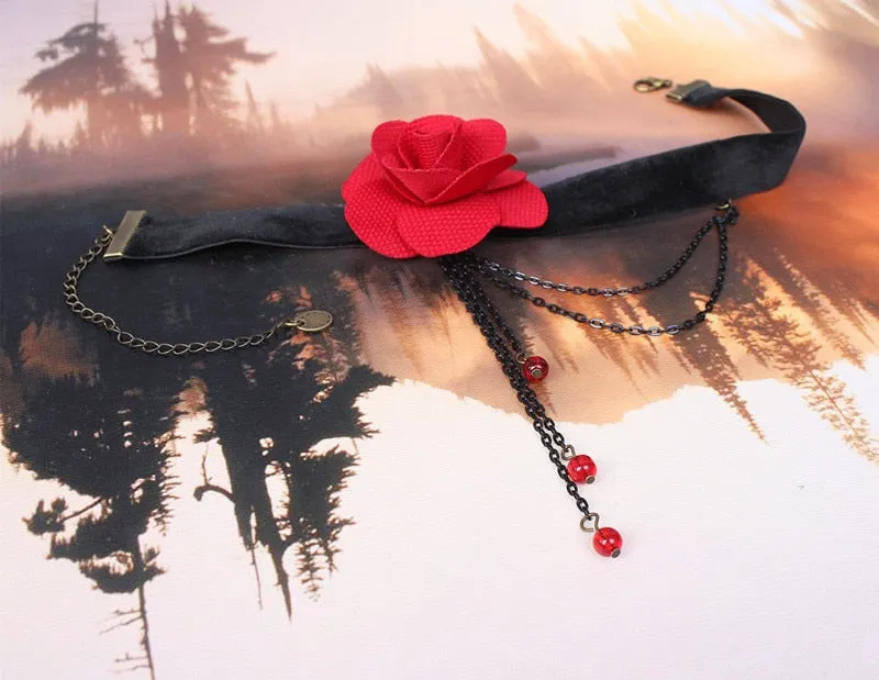 VenusFox Sexy Gothic Black Lace Choker