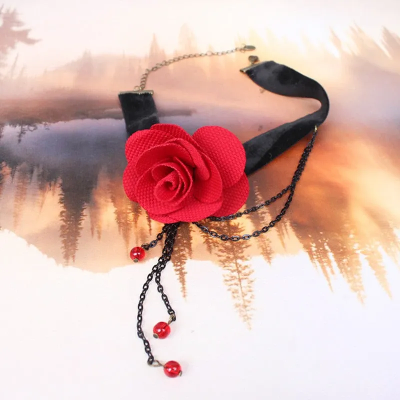 VenusFox Sexy Gothic Black Lace Choker