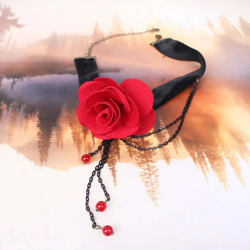 VenusFox Sexy Gothic Black Lace Choker