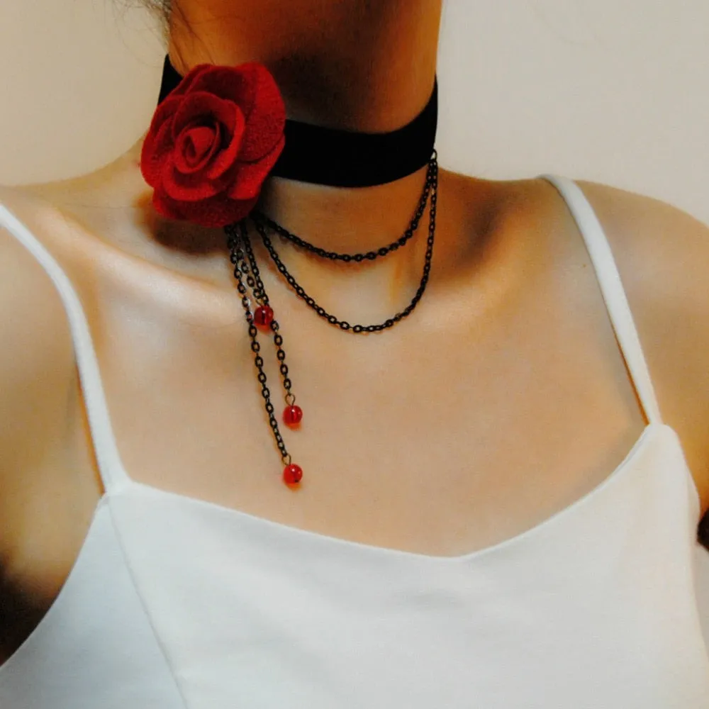 VenusFox Sexy Gothic Black Lace Choker