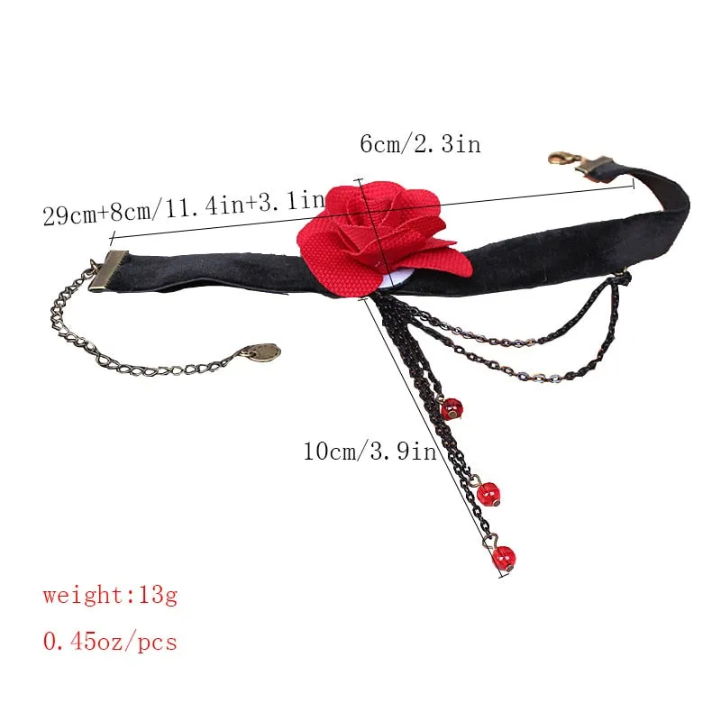VenusFox Sexy Gothic Black Lace Choker