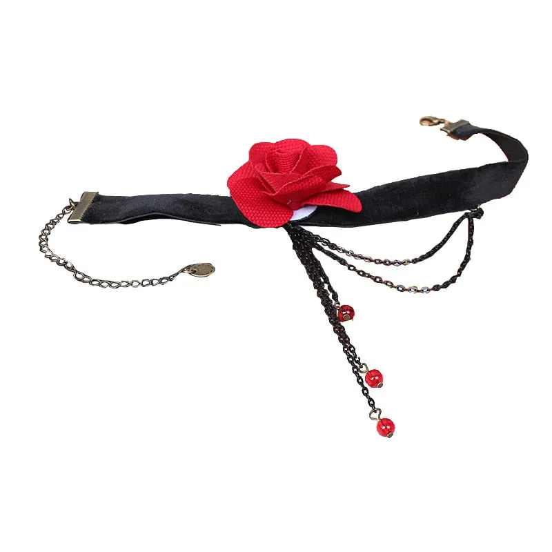 VenusFox Sexy Gothic Black Lace Choker