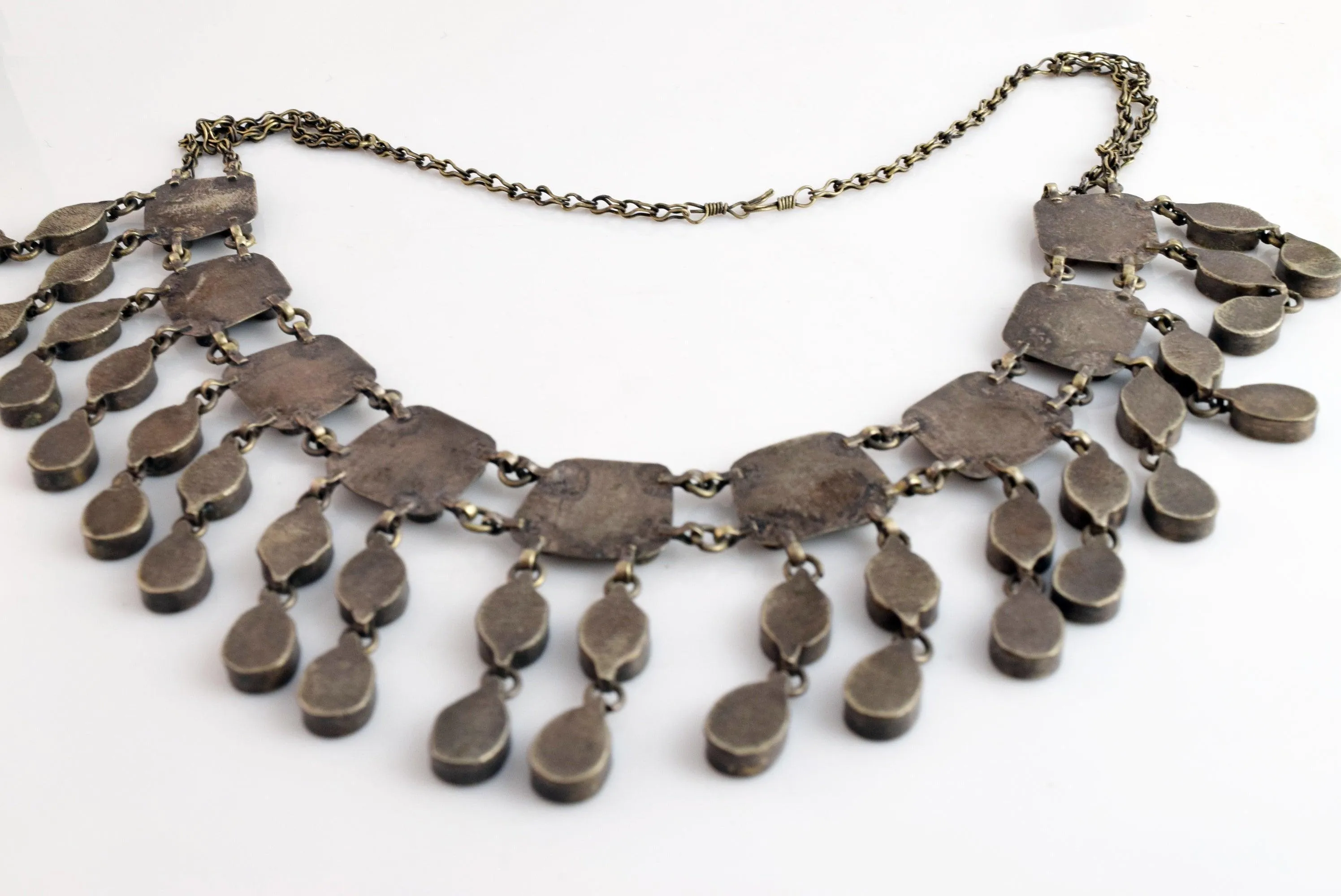 Vintage Statement Lapis Bib Necklace