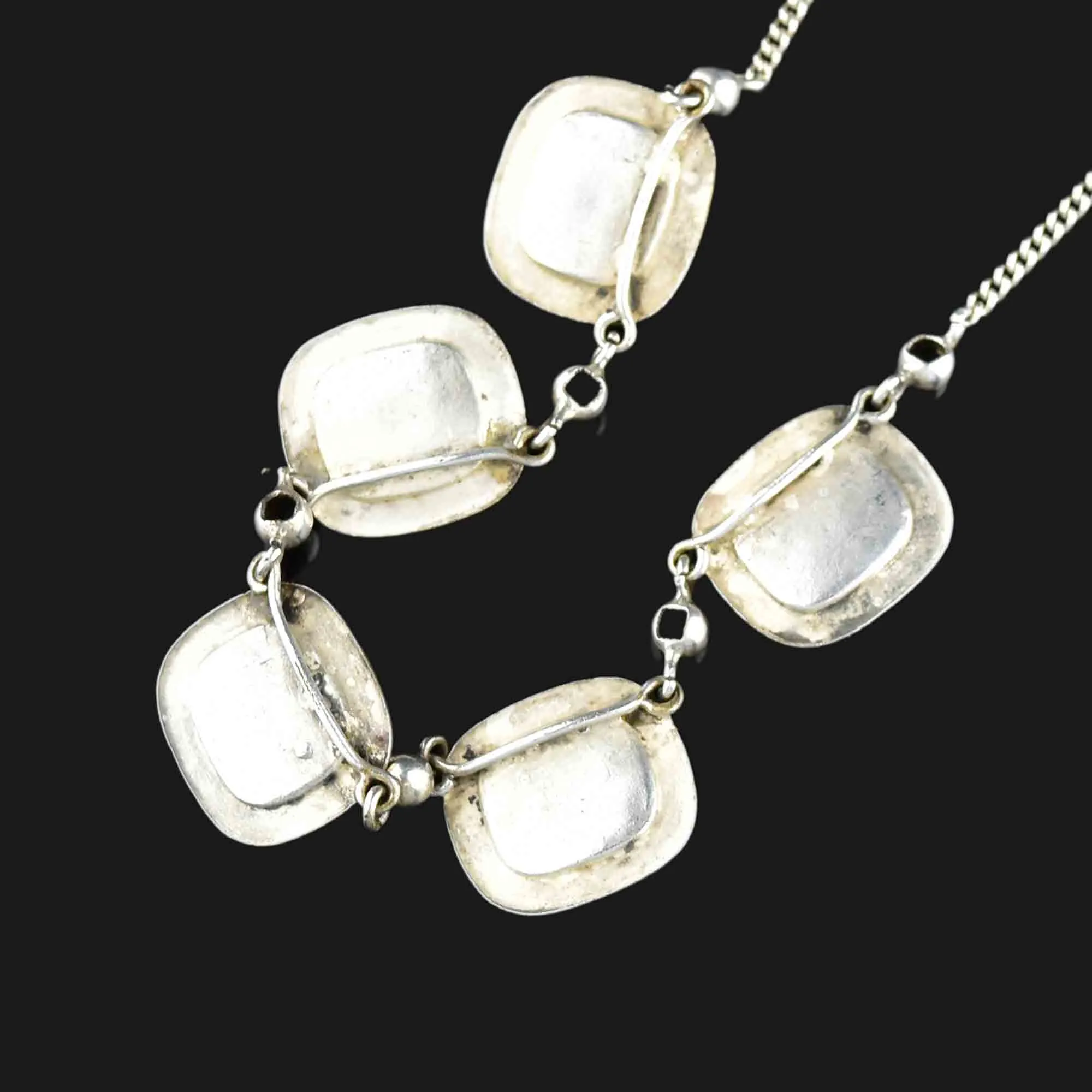 Vintage Sterling Silver Moonstone Necklace
