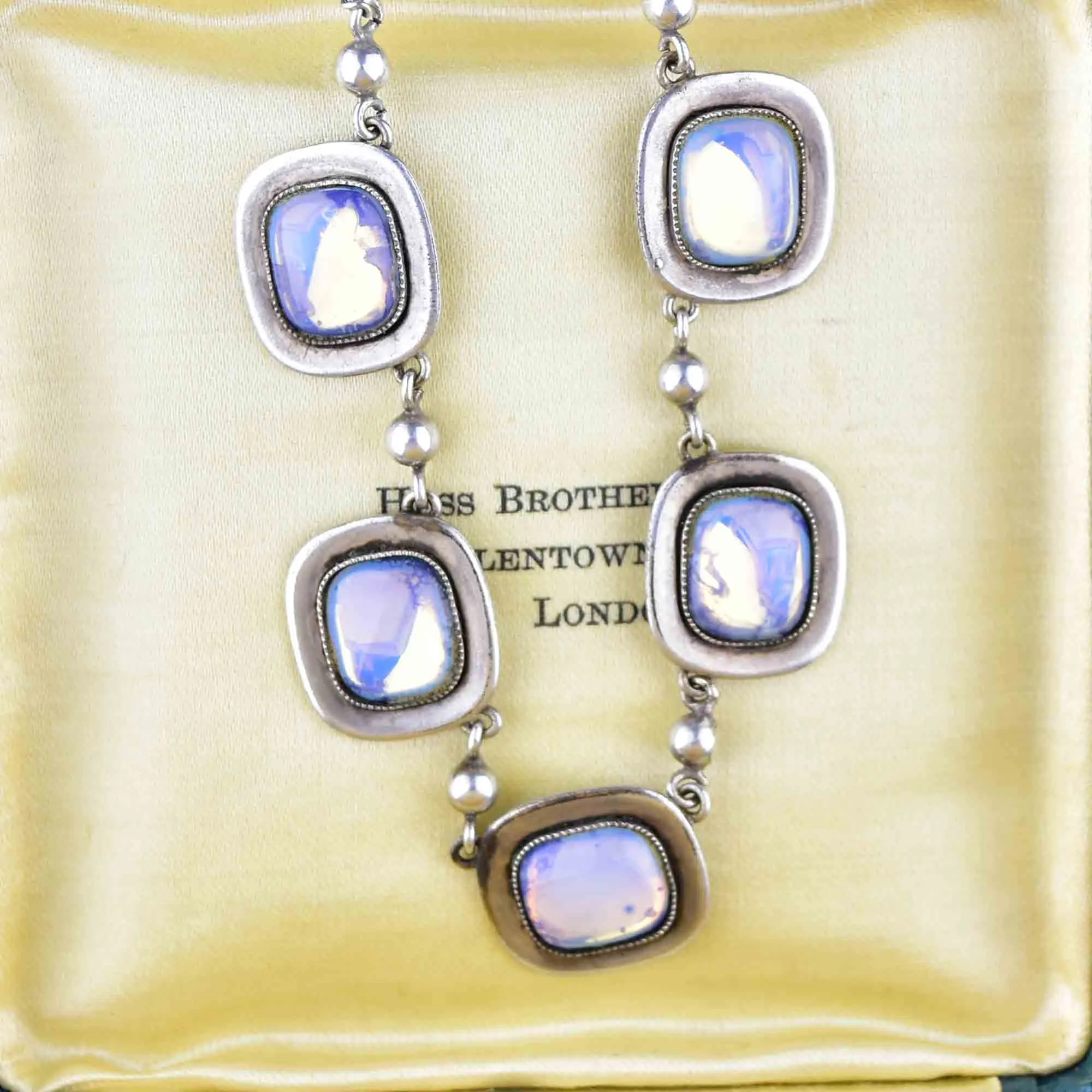 Vintage Sterling Silver Moonstone Necklace