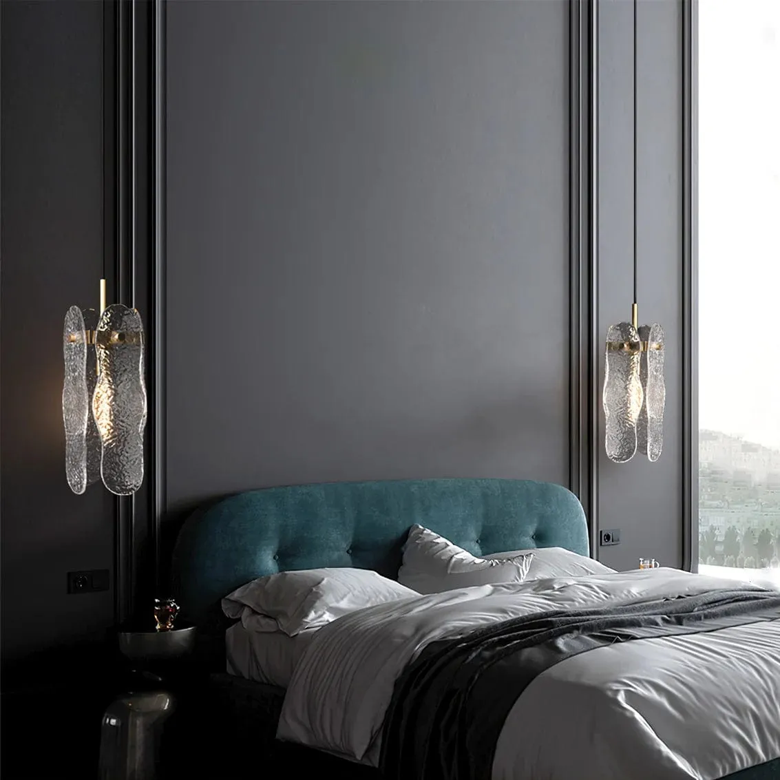 Water-patterned Glass Pendant Lamp