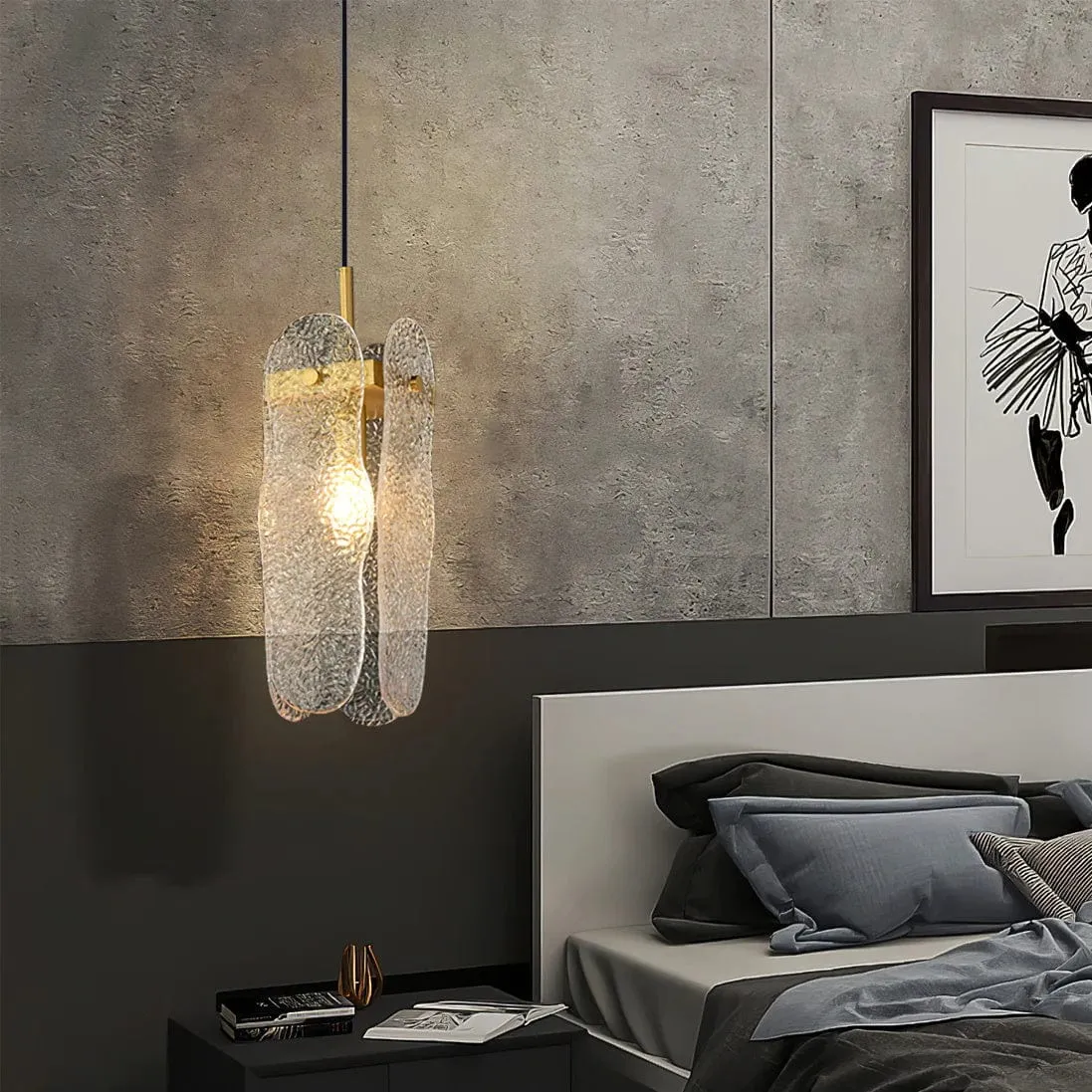 Water-patterned Glass Pendant Lamp
