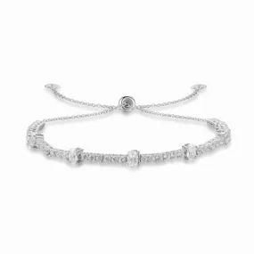 White Zircon Adjustable Bracelet