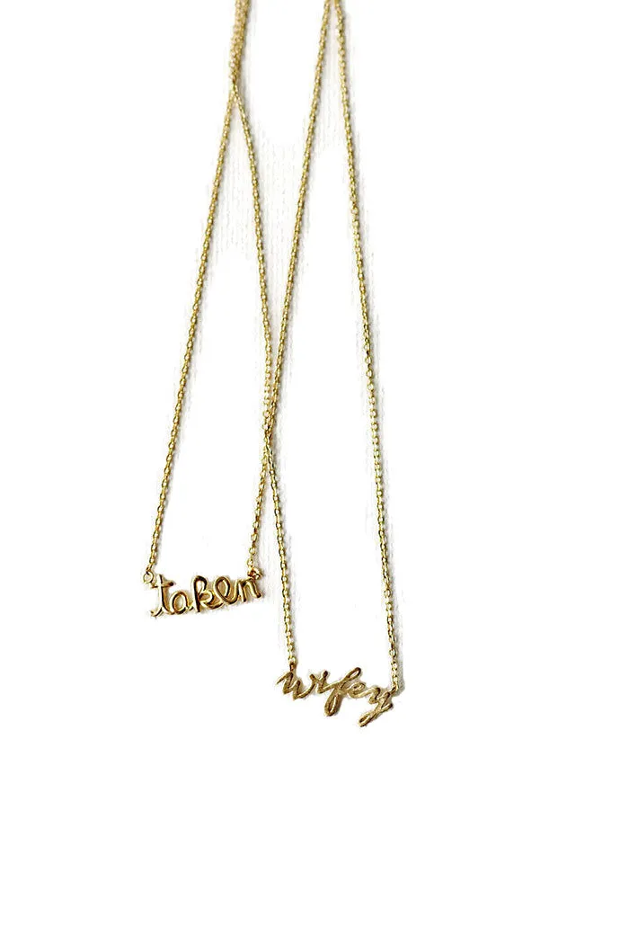 Wifey Tiny Charm Necklace